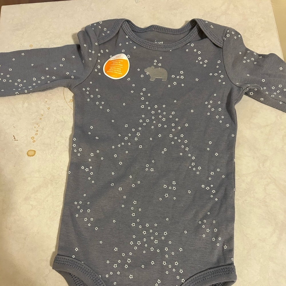 Carter’s just for one grey onesie